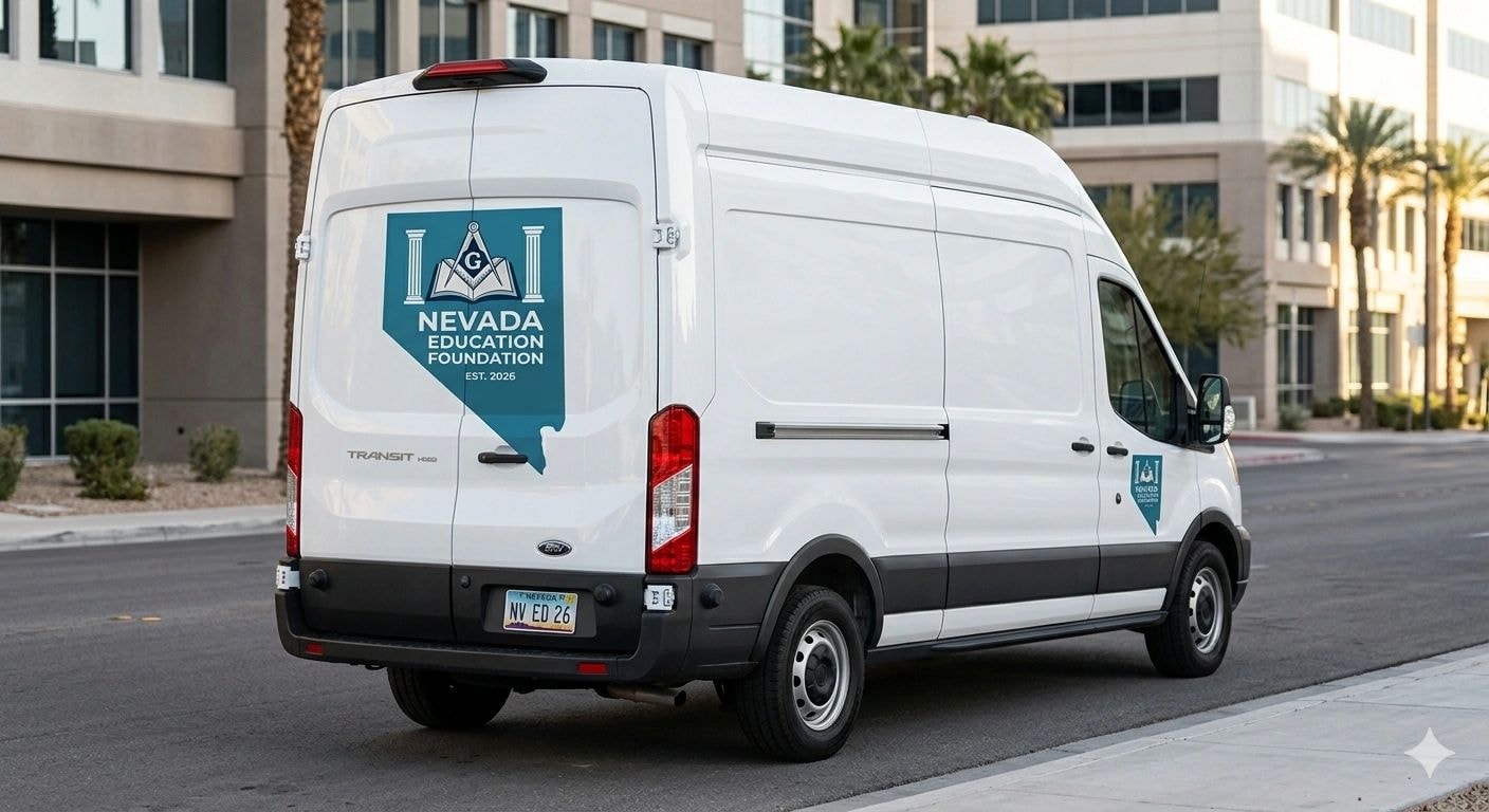 Nevada Education Foundation mobile transit van