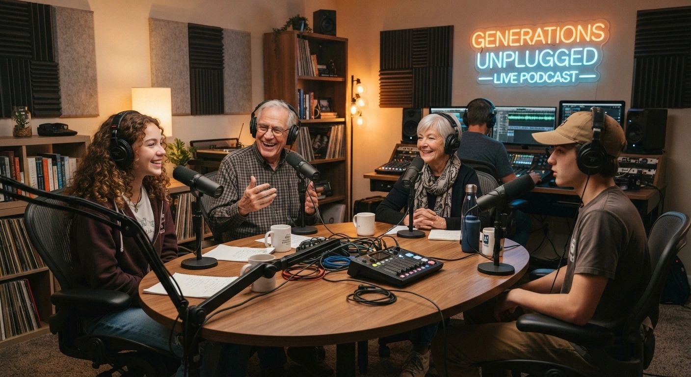 Generations Unplugged Live Podcast recording studio